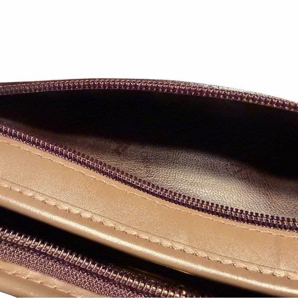 Vintage 80’s Mario Valentino Brown Monogram Clutch Bag with Original Tags - Picture 9 of 10